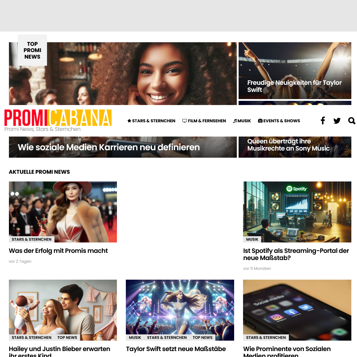 Promicabana.de Screenshot