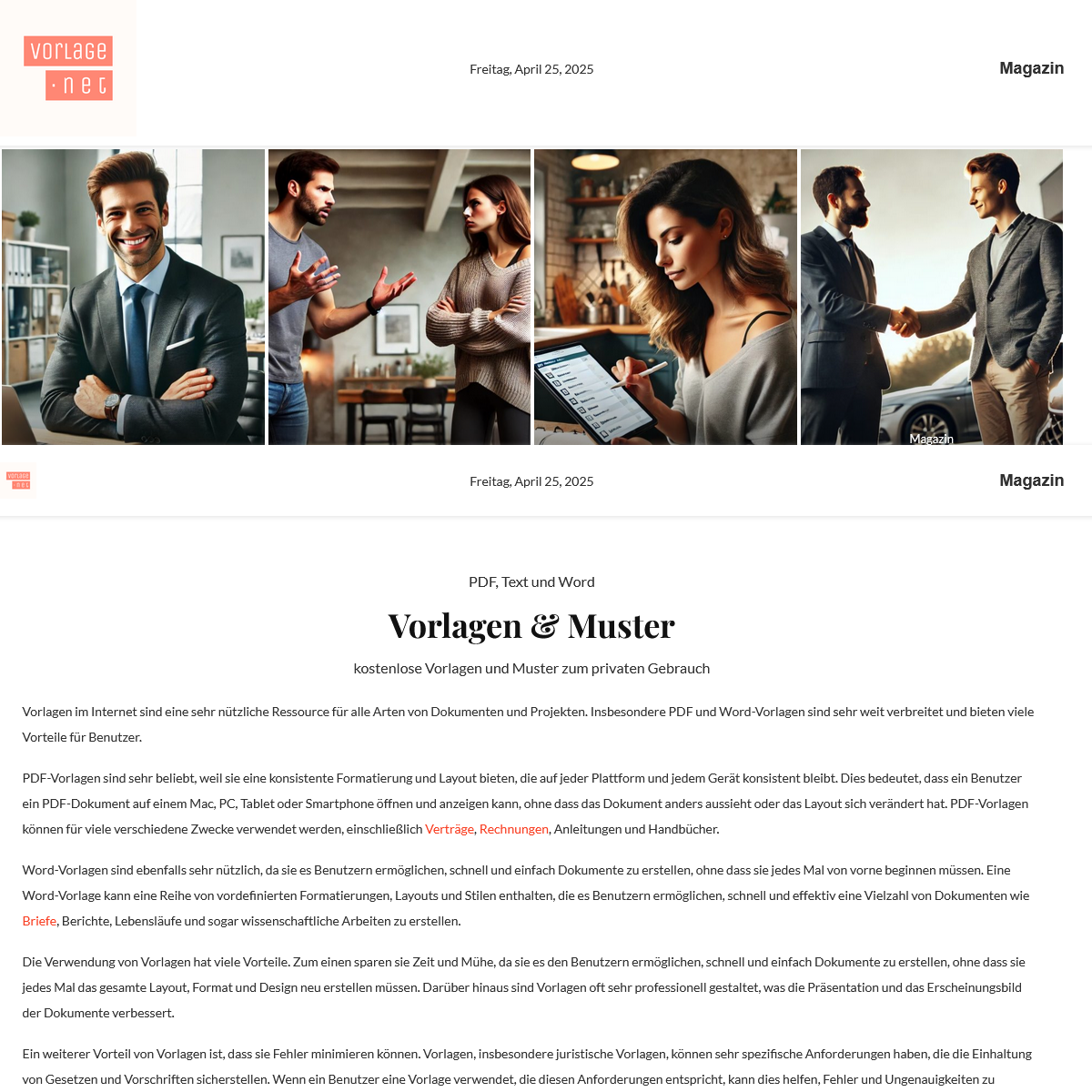 Vorlage.net Screenshot